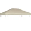 Telte & Lysthuse^Udskiftningstag til havepavillon 3x4 m - Vandafvisende | Farve: Beige | Vægt: 310 g/m²