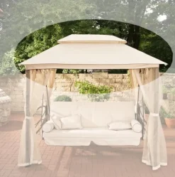 Telte & Lysthuse^Udskiftningstak Garden Swing - Reserve Tag - Vejr - Resistent, Vand -Repellent Polyester Farve: Fløde