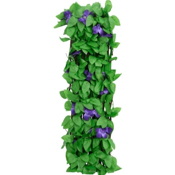 Buer, Spalier, Lysthuse Uden Tag^Udvideligt espalier med kunstig vedbend - Hegn til privatliv | Farve: Grøn | Størrelse: 180x70 cm