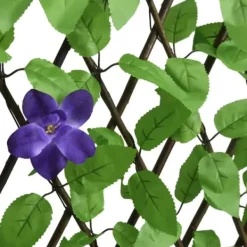 Buer, Spalier, Lysthuse Uden Tag^Udvideligt espalier med kunstig vedbend - Hegn til privatliv | Farve: Grøn | Størrelse: 180x70 cm