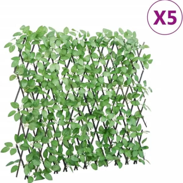 Clearance Udvideligt espalier med kunstig vedbend - Privatlivshegn | Størrelse: 180x65 cm | Farve: Grøn Buer, Spalier, Lysthuse Uden Tag