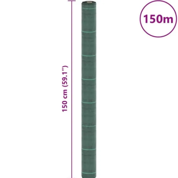 Best Ukrudtsdug - Slidstærk og UV-stabiliseret | Størrelse: 1,5x150 m | Farve: Grøn Haveduge