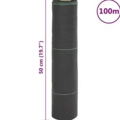 New Ukrudtsdug i polypropylen - Effektiv ukrudtskontrol | Størrelse: 0,5x100 m | Farve: Sort Haveduge