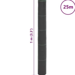 Haveduge^Ukrudtsdug 1x25 m - Effektiv ukrudtskontrol | Farve: Sort | Størrelse: 1x25 m