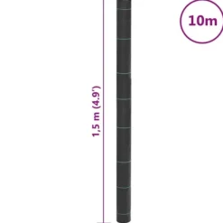 Ukrudtsdug 1,5x10 m - Slidstærk UV-bestandig PP | Farve: Sort | Størrelse: 1,5x10 m Haveduge