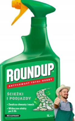 Ukrudtsmiddel^Ukrudtsmiddel til fortove og indkørsler 1L spray Roundup