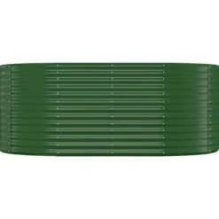 Clearance Upphöjd odlingslåda i pulverlackerat stål | Färg: Grön | Storlek: 175x100x68 cm Plantningsbænke