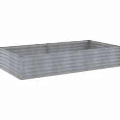 New Upphöjd odlingslåda i rosttrögt stål - Hållbar och dekorativ | Storlek: 195x100x36 cm | Färg: Brunt Plantningsbænke