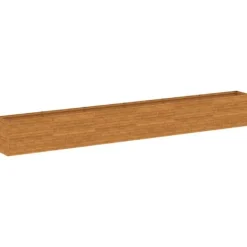 Discount Upphöjd Odlingslåda i Rosttrögt Stål - Hållbar och Dekorativ | Storlek: 578x50x69 cm | Färg: Brunt Plantningsbænke