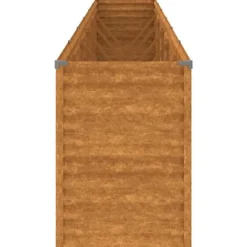 Discount Upphöjd Odlingslåda i Rosttrögt Stål - Hållbar och Dekorativ | Storlek: 578x50x69 cm | Färg: Brunt Plantningsbænke