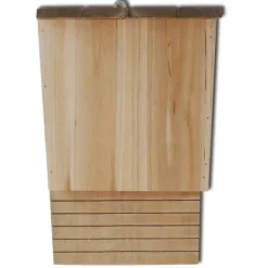 New Uppsättning av fladdermushus i trä - Ekologiska bostäder för fladdermöss | Storlek: 22x12x34 cm | Antal: 4 st Til Fugle & Småvildt