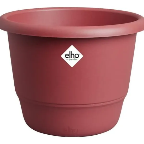 Best Urtepotte - ELHO - Amiga Rund 30 - Rød - L 30 x B 29,5 x H 22 cm - Udendørs - 100% genbrugt Krukker & Plantebeholdere