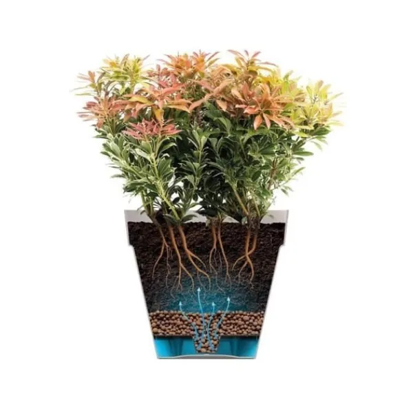 Krukker & Plantebeholdere^Urtepotte - Elho - Loft Urban Rund - Højde 35 - Lilla - L 34 x B 33,5 x H 45 cm - Udendørs - 100% genbrugt