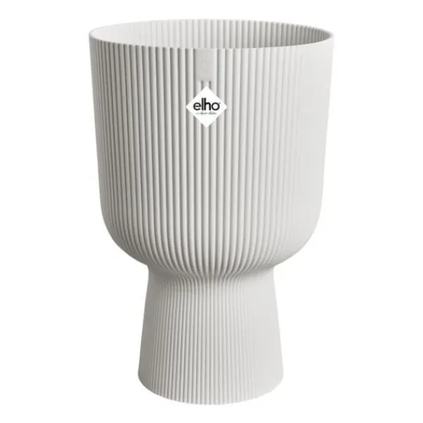 Sale Urtepotte - Elho - Vibes Fold Coupe - Hvid - L 30 x B 29,5 x H 45 cm - Indendørs - 100% genbrugt Krukker & Plantebeholdere
