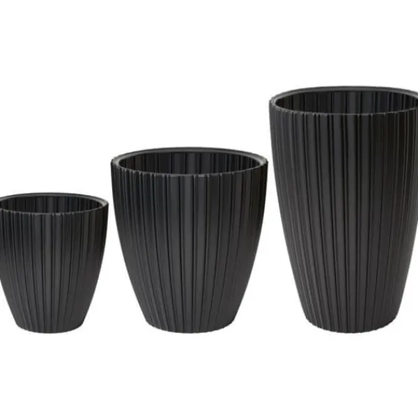 Krukker & Plantebeholdere^Urtepotte - Garden ID - Fancy - 40 x 58 cm - Til haver, altaner eller indendørs - Sort