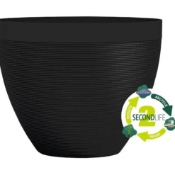 Krukker & Plantebeholdere^Urtepotte - GARDEN ID - Green Care Impact Sort-Ant - 30 x 26 cm - 10 års garanti - 100% genanvendt - UV/frostbestandig