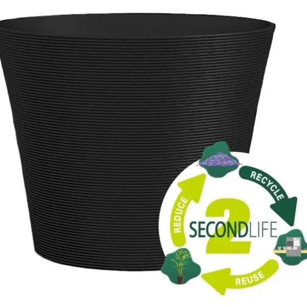 Krukker & Plantebeholdere^Urtepotte - GARDEN ID - Green Care Sense Sort-Antracit - 30 x 27 cm - 10 års garanti - 100% genanvendt - UV- og frostbestandig