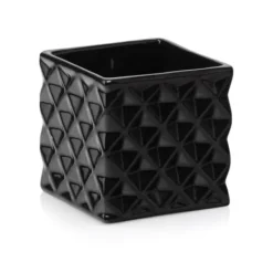 Krukker & Plantebeholdere^Urtepotte | PIANO | firkantet sort lille | 13x13 cm | ALL 127755