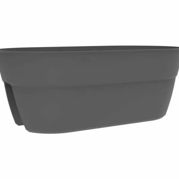 Best Urtepotte EDA Grå Mørkegrå Plastik Oval Moderne Krukker & Plantebeholdere
