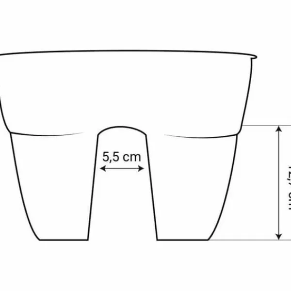 Best Urtepotte EDA Grå Mørkegrå Plastik Oval Moderne Krukker & Plantebeholdere