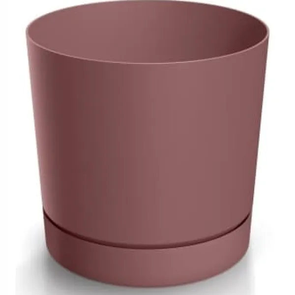 Krukker & Plantebeholdere^Urtepotte med underkop marsala plastik 23,9 cm Tubo