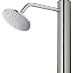 Discount Utedusch med huvuddusch och fotkran - Rostfritt stål | Höjd: 215 cm Spa & Udendørsbad