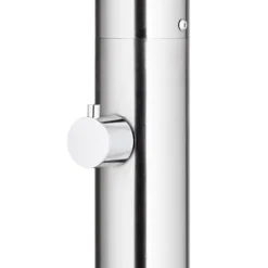 Discount Utedusch med huvuddusch och fotkran - Rostfritt stål | Höjd: 215 cm Spa & Udendørsbad