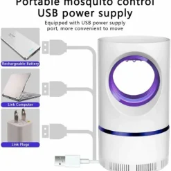 Online UV Attraktion Light Mosquito Killer USB Elektrisk Bug Zapper Skadedyrsfælder