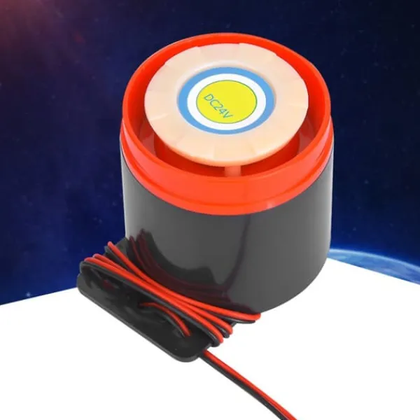 Hot 24V 110dB Aktiv Buzzer Alarm Bipper med Ledning - DIY Elektronik Brandalarm
