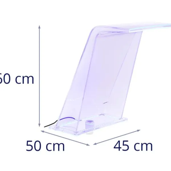 Hot Vandfaldstud med LED-belysning 45 cm, vandgennemstrømning 395 mm Springvand & Damme