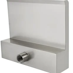Discount Vandfaldsudløb, 30x26x8 cm, Sølv, Rustfrit stål Springvand & Damme