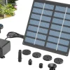 Hot Vandfontæne med solceller og 6 sprinklerhoveder Dyser-Solar springvandspumpe Springvand & Damme