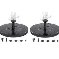 New Vandfontæne solcelledrevet 13 cm Sort Springvand & Damme