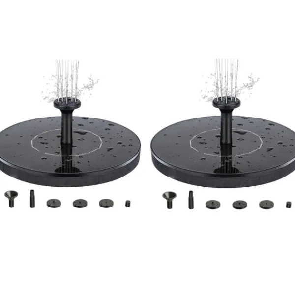 New Vandfontæne solcelledrevet 13 cm Sort Springvand & Damme