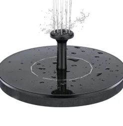 Vandfontæne solcelledrevet 16 cm Sort Springvand & Damme