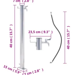 Sale Vandingsartikler - Living vandsøjle 40 cm rund rustfrit stål Vanding