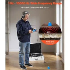 Lækagedetektorer^Vandlækagedetektor, 220x150x50 mm, LCD-touchskærm, indendørs VVS-detektion