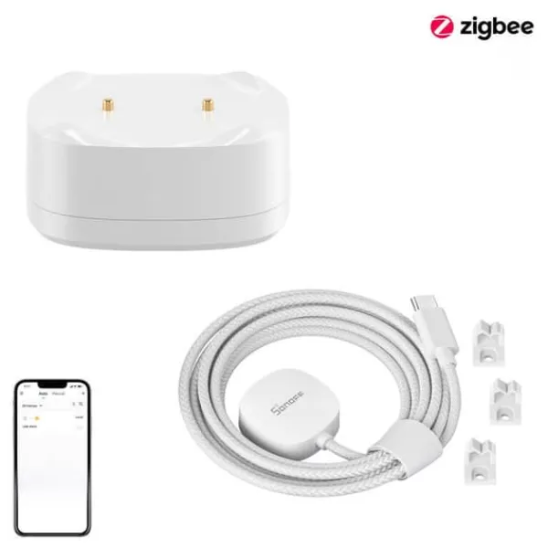 Sale Vandlækage-/oversvømmelsessensorsæt ZigBee SONOFF SNZB-05P + kabel WLDC200 Lækagedetektorer