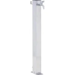 Vanding^Vandsøjle i rustfrit stål - 60 cm firkantet | Farve: Sølv | Størrelse: 60 cm