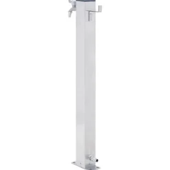 Vanding^Vandsøjle i rustfrit stål - 60 cm firkantet | Farve: Sølv | Størrelse: 60 cm