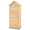 Clearance Vandtæt udendørs træopbevaringsskur 28x63 tommer, haveredskabsskur, holdbar og rummelig, perfekt til haven. Skure, Garager & Carports