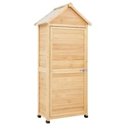 Clearance Vandtæt udendørs træopbevaringsskur 28x63 tommer, haveredskabsskur, holdbar og rummelig, perfekt til haven. Skure, Garager & Carports
