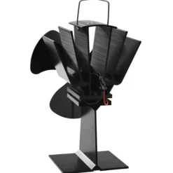New Varmedrevet ovnventilator 3 blade sort - Brændeovnsventilator - Brændeovnsventilatorer - Home & Living Tilbehør Til Brændeovne & Pejse