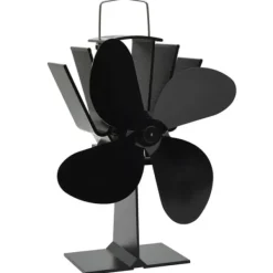 Discount Varmedrevet ovnventilator 4 blade sort - Brændeovnsventilator - Brændeovnsventilatorer - Home & Living Tilbehør Til Brændeovne & Pejse