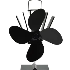 Discount Varmedrevet ovnventilator 4 blade sort - Brændeovnsventilator - Brændeovnsventilatorer - Home & Living Tilbehør Til Brændeovne & Pejse