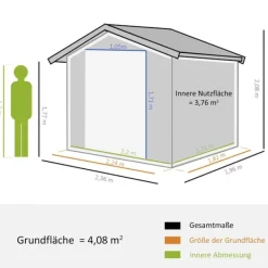 Online Vejrbestandigt haveskur med skydedøre Skure, Garager & Carports