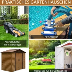 Online Vejrbestandigt haveskur med skydedøre Skure, Garager & Carports