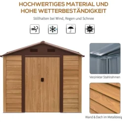 Online Vejrbestandigt haveskur med skydedøre Skure, Garager & Carports