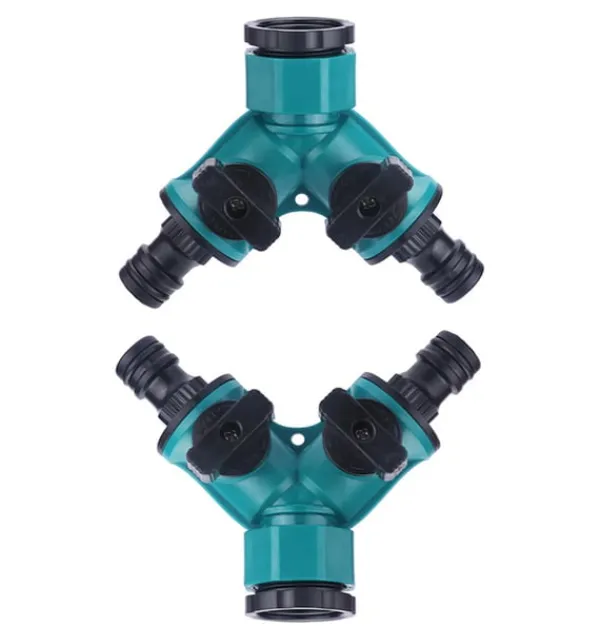 Vanding^2-vejs hosesplitter - Y-stik haveslange-splitter