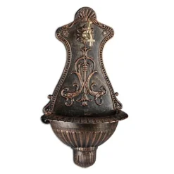 Springvand & Damme^Vægfontæne, 66x37x19,5 cm, Bronze